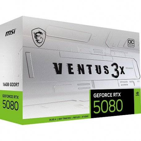 Відеокарта MSI GeForce RTX 5080 16G VENTUS 3X OC WHITE (G5080-16V3CW)  Фото №9