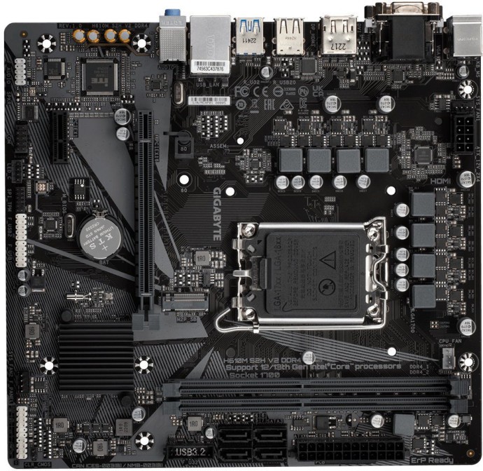 Материнская плата GIGABYTE H610M S2H V2 DDR4  Фото №3