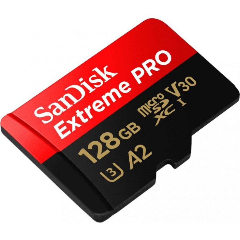 Карта пам&#039;яті SanDisk 128 GB microSDXC UHS-I U3 Extreme Pro + SD Adapter SDSQXCD-128G-GN6MA  Фото №2