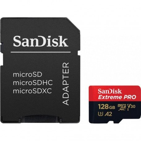 Карта пам&#039;яті SanDisk 128 GB microSDXC UHS-I U3 Extreme Pro + SD Adapter SDSQXCD-128G-GN6MA