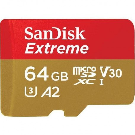 Карта пам&#039;яті SanDisk 64 GB microSDXC UHS-I Extreme A2 + SD adapter (SDSQXAH-064G-GN6AA)