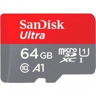 Карта пам'яті SanDisk 64 GB microSDXC UHS-I Ultra A1 + SD adapter (SDSQUAB-064G-GN6MN) Карта пам'яті SanDisk 64 GB microSDXC UHS-I Ultra A1 + SD adapter (SDSQUAB-064G-GN6MN)