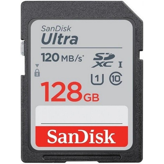 Карта памяти SanDisk 128 GB SDXC UHS-I U1 Ultra (SDSDUNB-128G-GN6IN)  Фото №1