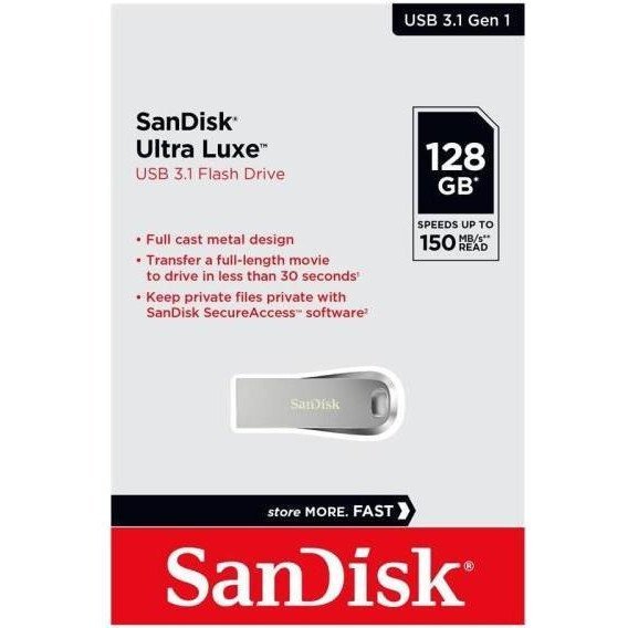 Флешка SanDisk 128 GB Ultra Luxe USB 3.1 (SDCZ74-128G-G46)  Фото №3