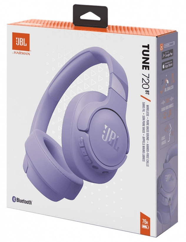 Навушники з мікрофоном JBL Tune 720BT Purple (JBLT720BTPUR)  Фото №0