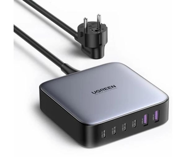 Сетевое зарядное устройство для UGREEN CD271 200W Nexode 2m GaN Desktop Charger Gray (40914)  Фото №0