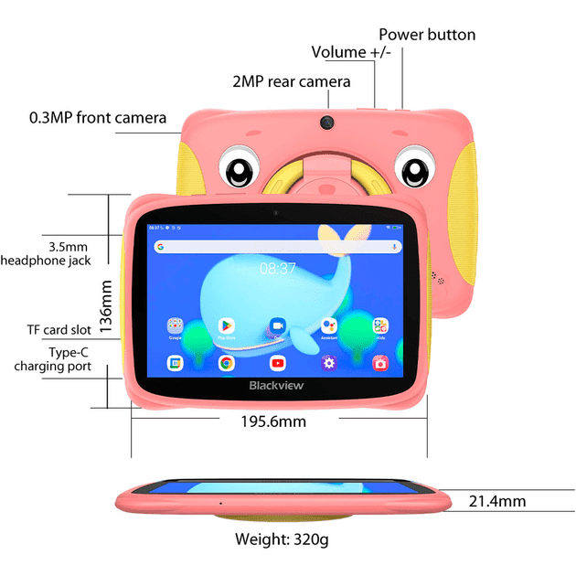 Планшет Blackview Tab 3 Kids 2/32GB Wi-Fi Fairytale Pink (Global EU)  Фото №5