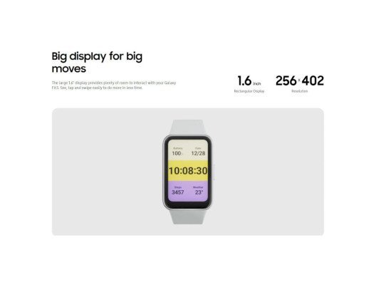 Фітнес-браслет Samsung Galaxy Fit3 Silver (SM-R390NZSA)  Фото №16