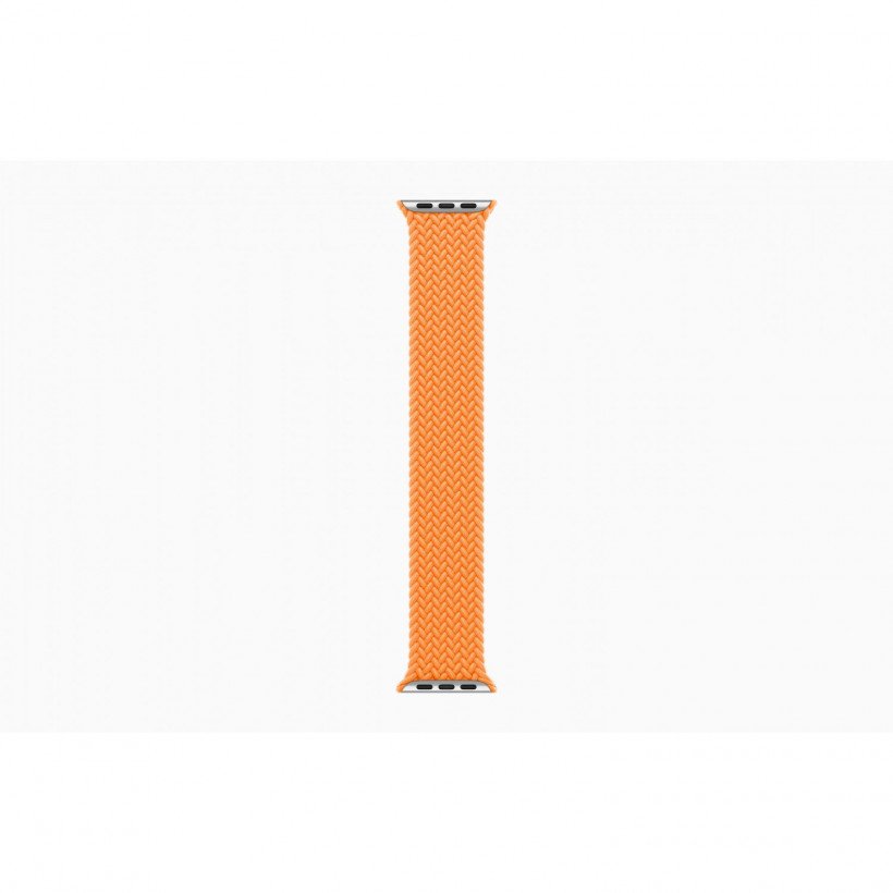 Смарт-годинник Apple Watch SE 2 GPS 40mm Silver Aluminum Case w. Bright Orange Braided Solo Loop - Size 4 (MNJV3 + MQXR3)  Фото №0