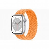 Смарт-годинник Apple Watch SE 2 GPS 40mm Silver Aluminum Case w. Bright Orange Braided Solo Loop - Size 4 (MNJV3 + MQXR3) 