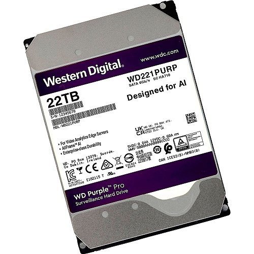Жесткий диск WD Purple Pro 22 TB (WD221PURP)  Фото №0