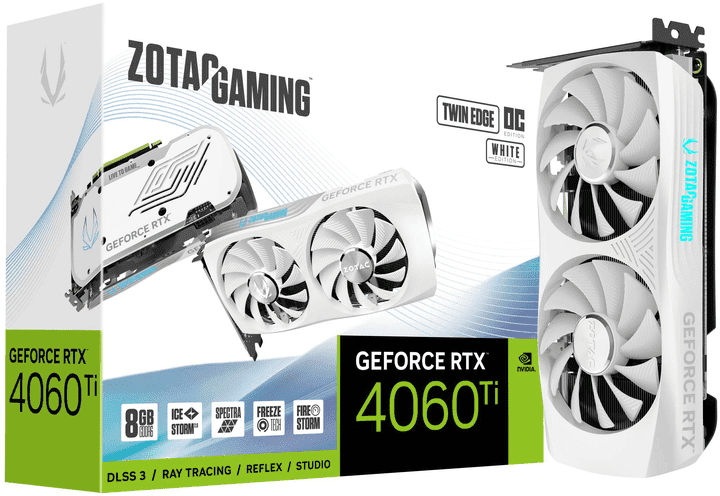 Відеокарта Zotac GAMING GeForce RTX 4060 Ti 8GB Twin Edge OC White Edition (ZT-D40610Q-10M)  Фото №5