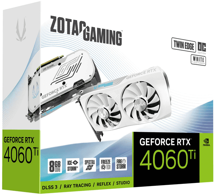 Відеокарта Zotac GAMING GeForce RTX 4060 Ti 8GB Twin Edge OC White Edition (ZT-D40610Q-10M)  Фото №6