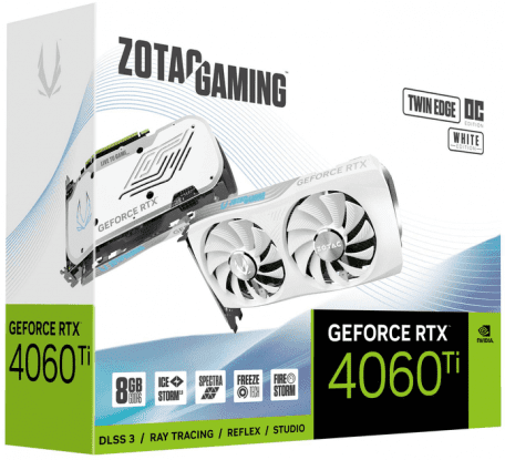 Відеокарта Zotac GAMING GeForce RTX 4060 Ti 8GB Twin Edge OC White Edition (ZT-D40610Q-10M)  Фото №6