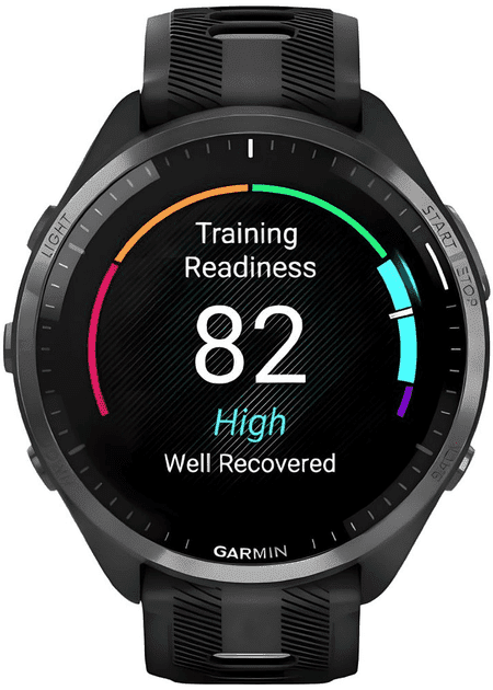 Смарт-часы Garmin Forerunner 965 Carbon Gray Titanium Bezel w. Blk Case Blk/Powder Gray S. Band (010-02809-00/10/80)