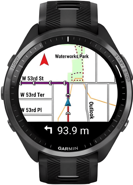 Смарт-часы Garmin Forerunner 965 Carbon Gray Titanium Bezel w. Blk Case Blk/Powder Gray S. Band (010-02809-00/10/80)  Фото №1