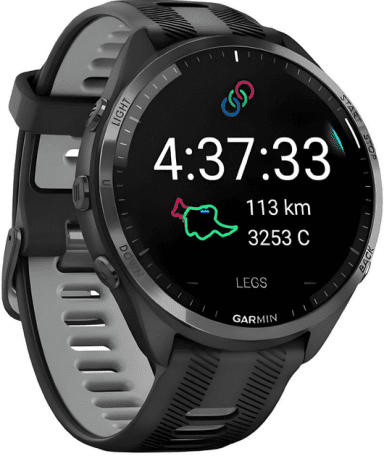 Смарт-часы Garmin Forerunner 965 Carbon Gray Titanium Bezel w. Blk Case Blk/Powder Gray S. Band (010-02809-00/10/80)  Фото №2
