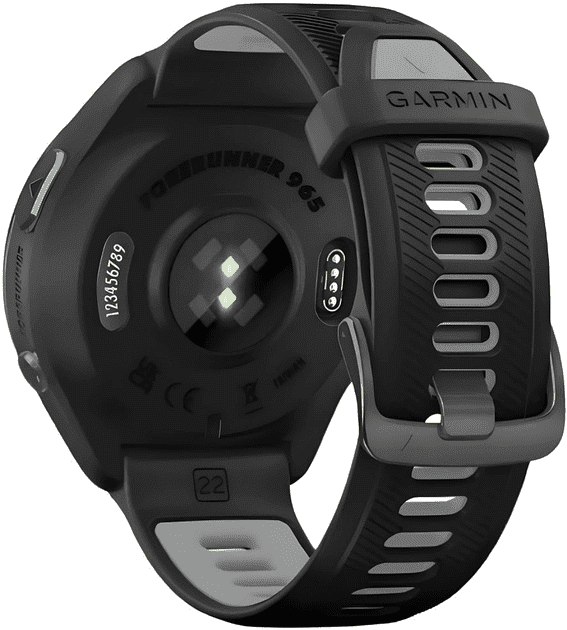 Смарт-годинник Garmin Forerunner 965 Carbon Gray Titanium Bezel w. Blk Case Blk/Powder Gray S. Band (010-02809-00/10/80)  Фото №6