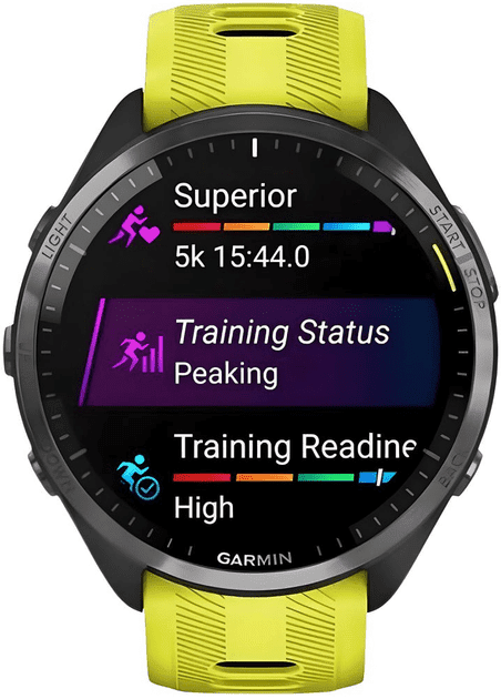 Смарт-часы Garmin Forerunner 965 Carbon Gray Titanium Bezel w. Black Case and Amp Yell/Black S. Band (010-02809-02/12)  Фото №1