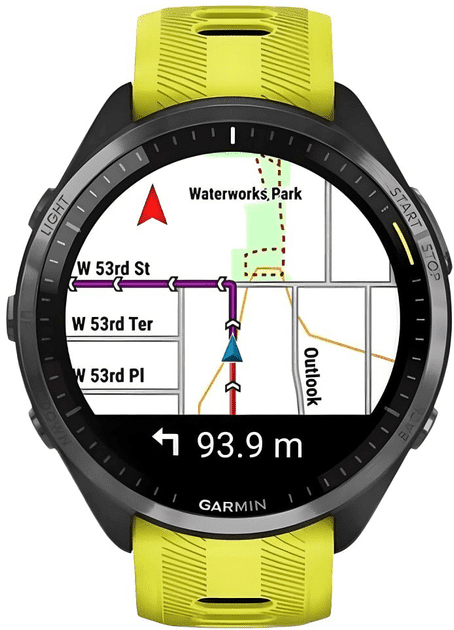 Смарт-часы Garmin Forerunner 965 Carbon Gray Titanium Bezel w. Black Case and Amp Yell/Black S. Band (010-02809-02/12)  Фото №3