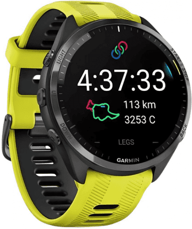 Смарт-часы Garmin Forerunner 965 Carbon Gray Titanium Bezel w. Black Case and Amp Yell/Black S. Band (010-02809-02/12)  Фото №2