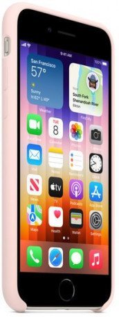 Чехол для смартфона Apple iPhone SE Silicone Case - Chalk Pink (MN6G3)  Фото №1