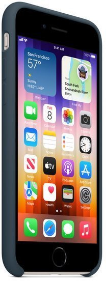 Чохол для смартфона Apple iPhone SE Silicone Case - Abyss Blue (MN6F3)  Фото №1