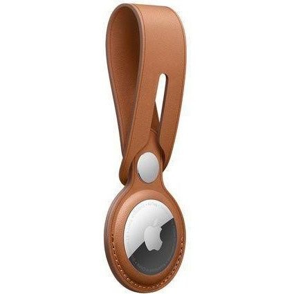 Чохол для пошукового брелка Apple AirTag Leather Loop Saddle Brown (MX4A2)  Фото №1