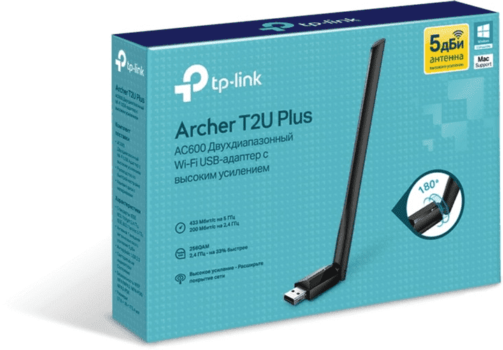 Wi-Fi адаптер TP-Link Archer T2U Plus  Фото №1