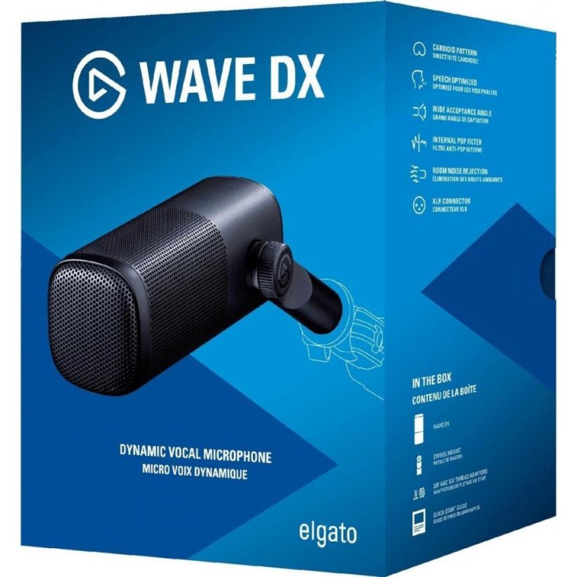 Мікрофон студійний/ для стрімінгу, подкастів Elgato Wave DX (10MAH9901)  Фото №0