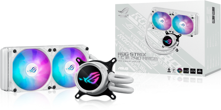 Водяне охолодження ASUS ROG Strix LC III 240 ARGB White Edition (90RC00S2-M0UAY0)  Фото №6