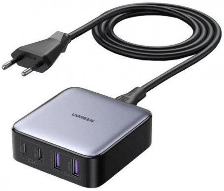 Мережевий зарядний пристрій UGREEN CD327 2USB+2Type-C 65W Nexode Desktop Charger 2m Gray (90747)  Фото №0