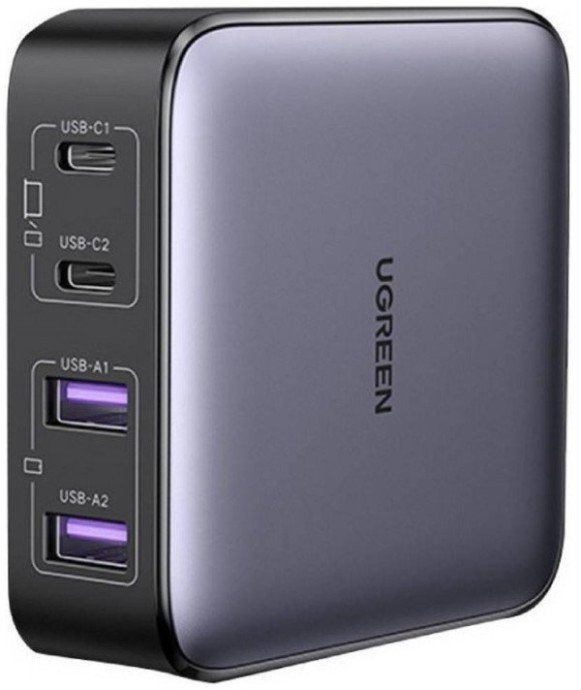Мережевий зарядний пристрій UGREEN CD327 2USB+2Type-C 65W Nexode Desktop Charger 2m Gray (90747)