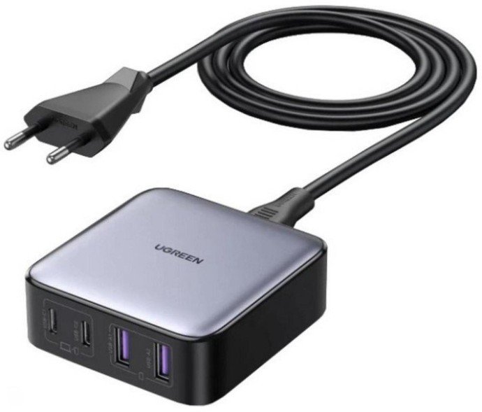 Мережевий зарядний пристрій UGREEN CD327 2USB+2Type-C 65W Nexode Desktop Charger 2m Gray (90747)  Фото №0