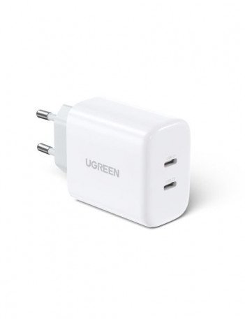 Сетевое зарядное устройство UGREEN CD243 40W 2xUSB-C, PD3.0 Wall Charger White (10343)