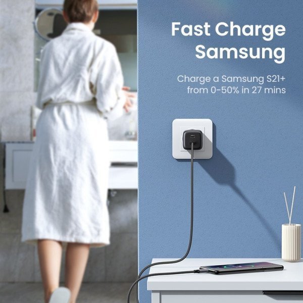 Мережевий зарядний пристрій UGREEN CD294 Nexode 45W USB 2xType-C PD3.0 QC4.0 Charger Space Gray (90573)  Фото №4