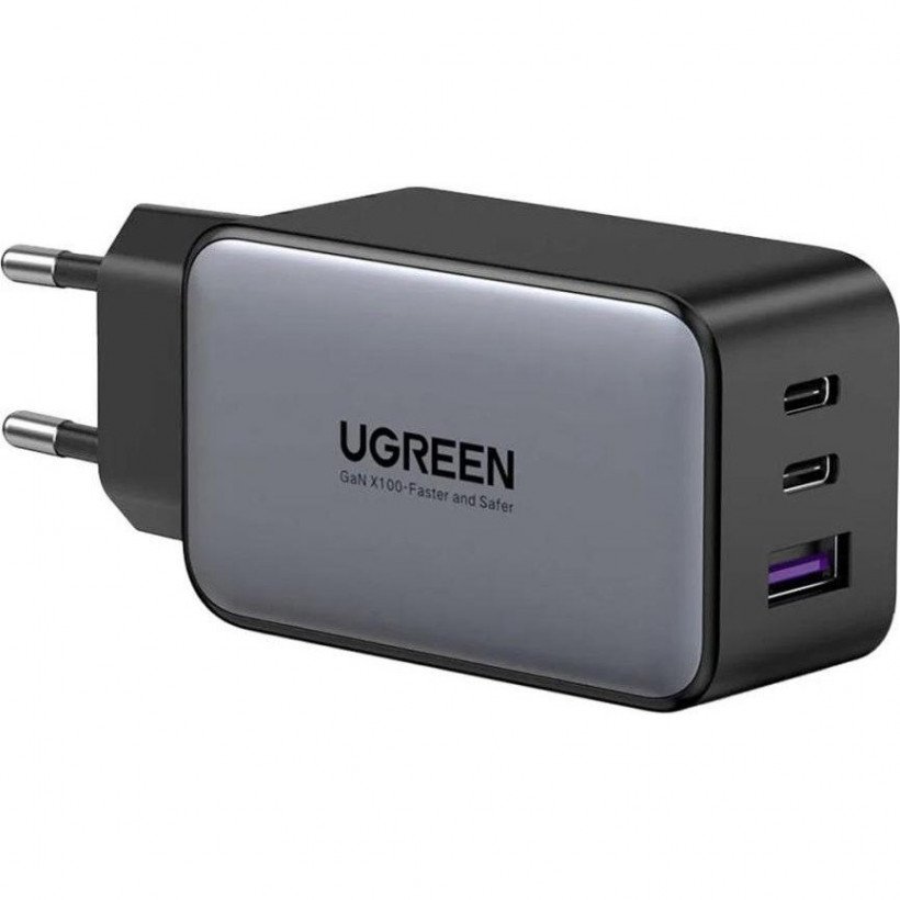 Мережевий зарядний пристрій UGREEN CD244 GaN X 65W QC4.0 PD3.0 Black (10335)  Фото №1