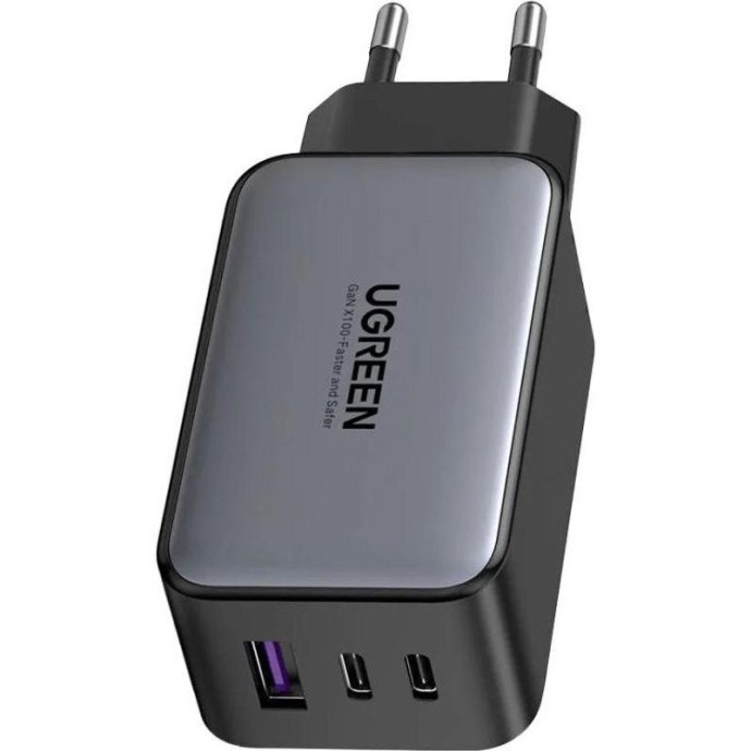 Мережевий зарядний пристрій UGREEN CD244 GaN X 65W QC4.0 PD3.0 Black (10335)  Фото №0