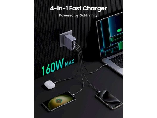 Мережевий зарядний пристрій UGREEN X763 Nexode Pro Space Gray (25877)  Фото №0