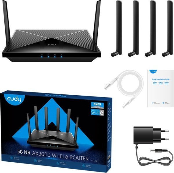 Wi-Fi-маршрутизатор Cudy P5 Wi Fi 6 5G Black  Фото №1