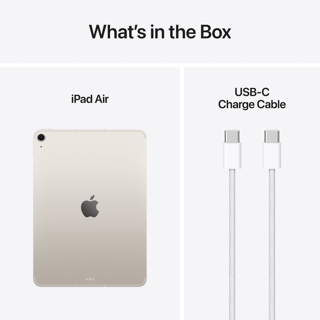 Планшет Apple iPad Air 11 2025 Wi-Fi + Cellular 256GB Starlight (MCG24)  Фото №8