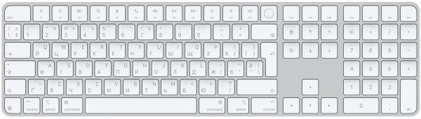 Клавіатура Apple Magic Keyboard with Touch ID and Numeric Keypad for Mac with Apple silicon USB-C White Keys (MXK73) (DE)