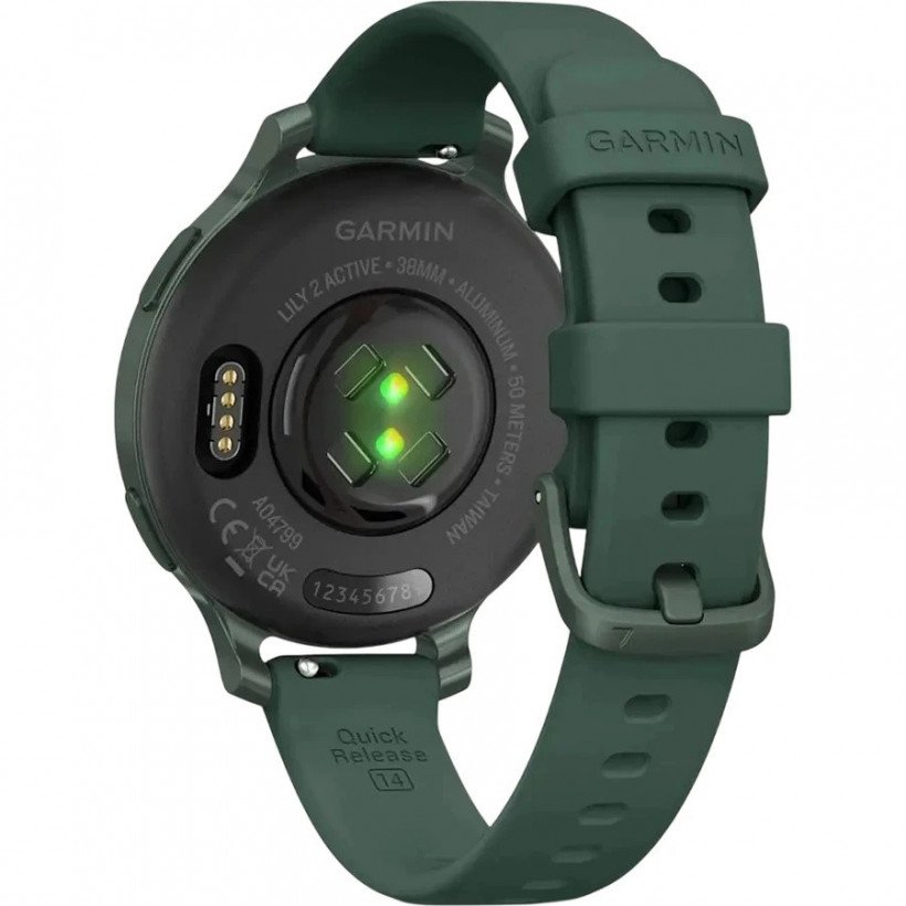 Смарт-годинник Garmin Lily 2 Active Jasper Green with Jasper Green Silicone Band (010-02891-02)  Фото №12