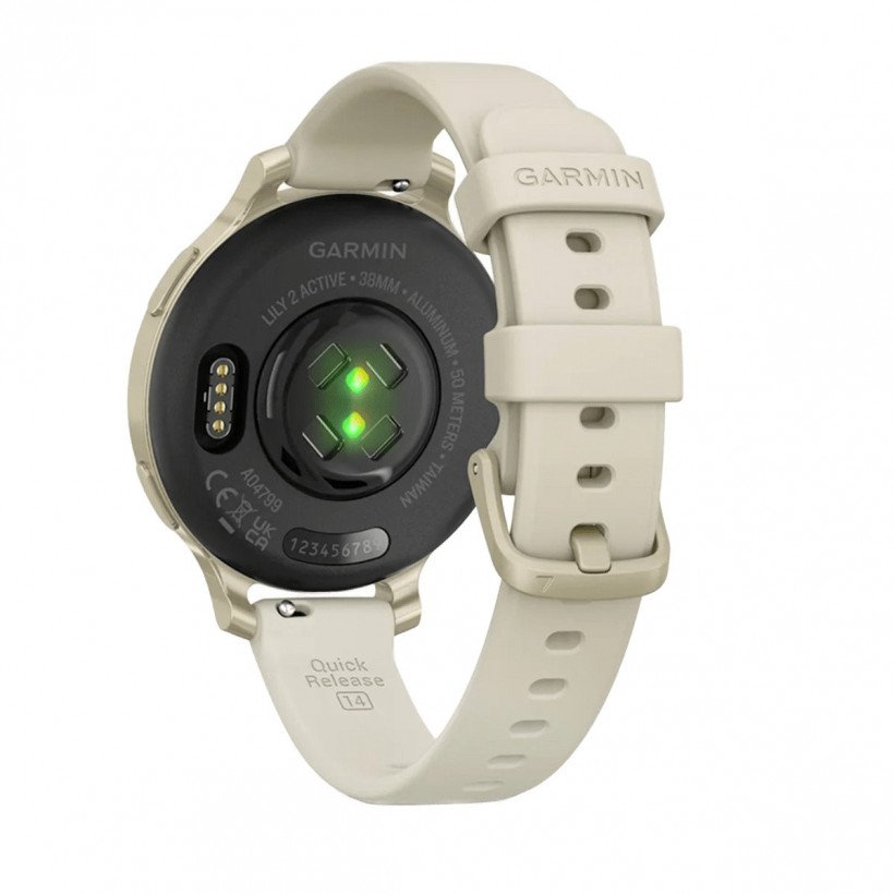 Смарт-годинник Garmin Lily 2 Active Lunar Gold with Bone Silicone Band (010-02891-00)  Фото №9