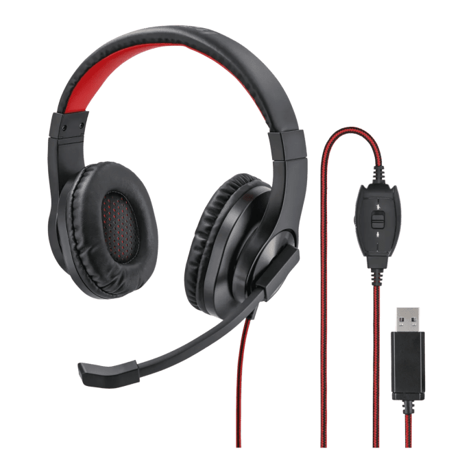 Наушники с микрофоном HAMA HS-USB400 Black  Фото №5