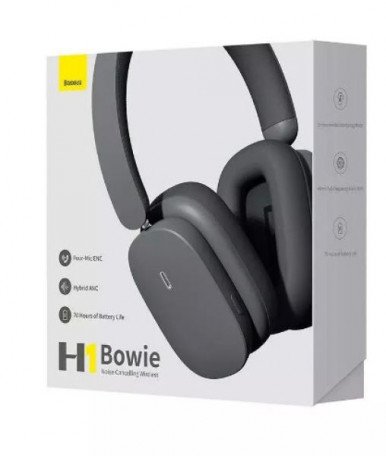 Навушники з мікрофоном Baseus Bowie H1 Wireless Gray (NGTW230213)  Фото №3