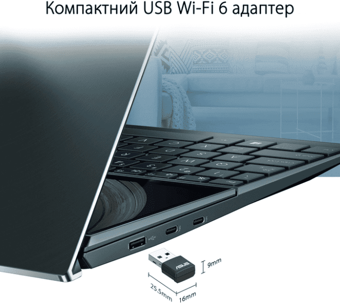 Wi-Fi адаптер ASUS USB-AX55 Nano (90IG06X0-MO0B00)  Фото №5