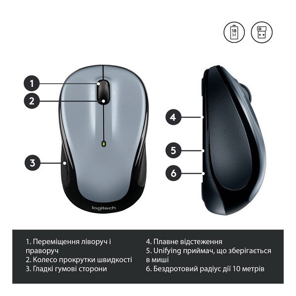Мышь Logitech M325s Light Silver (910-006813)  Фото №5