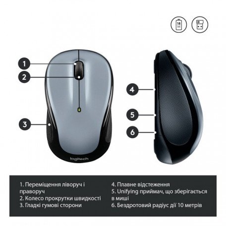 Мышь Logitech M325s Light Silver (910-006813)  Фото №5