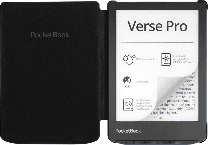 Обкладинка для електронної книги PocketBook Shell Cover for 629/634 Black (H-S-634-K-CIS)  Фото №1